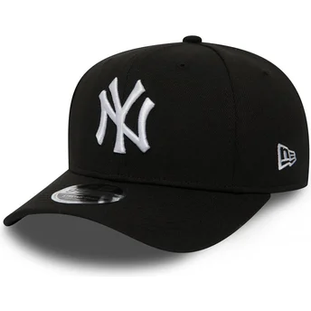 New York Yankees MLB New Era svart böjd skärm snapback 9FIFTY Stretch Snap keps