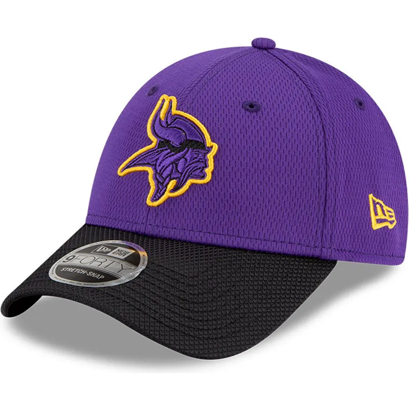 New Era Curved Brim 9FORTY The League Minnesota Vikings NFL Purple  Adjustable Cap: