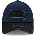new-era-curved-brim-9forty-stretch-snap-sideline-road-seattle-seahawks-nfl-navy-blue-and-black-snapback-cap