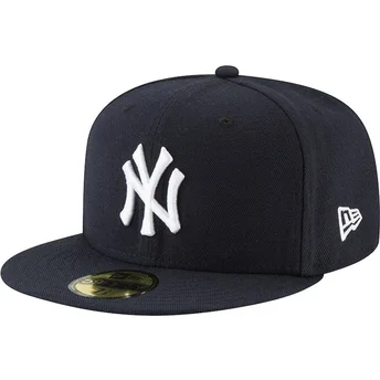 Petten plat marineblauw aangepast 59FIFTY AC Perf van New York Yankees MLB van New Era