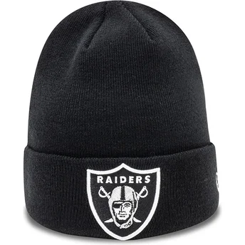 Gorro nero Essential Cuff dei Las Vegas Raiders NFL di New Era