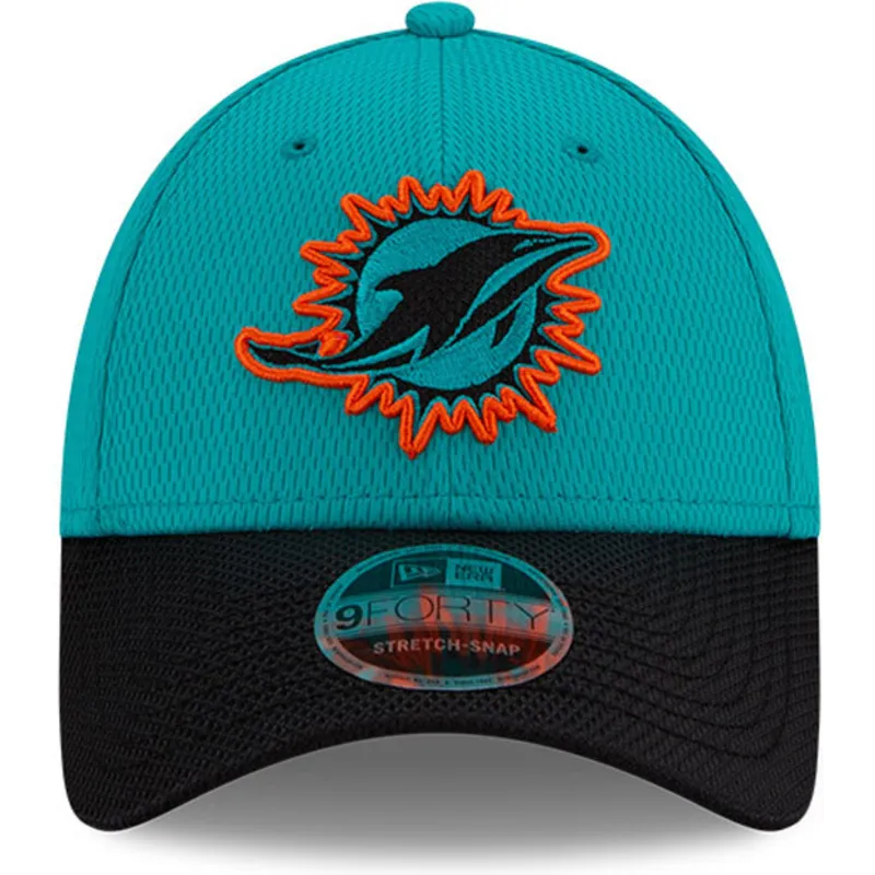 New Era Miami Dolphins Road Sideline 21 9FORTY Stretch Snapback Cap