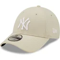 casquette-courbee-beige-ajustable-9forty-diamond-era-new-york-yankees-mlb-new-era