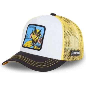 cappellino-trucker-bianco-giallo-e-nero-wolverine-wol2-marvel-comics-di-capslab