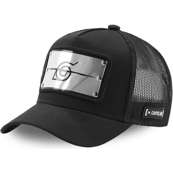 Cappellino trucker nero Konoha BAN Naruto di Capslab
