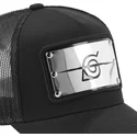 cappellino-trucker-nero-konoha-ban-naruto-di-capslab