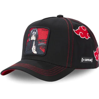Sort curved snapback kasket Itachi Uchiha AKA2 Naruto fra Capslab