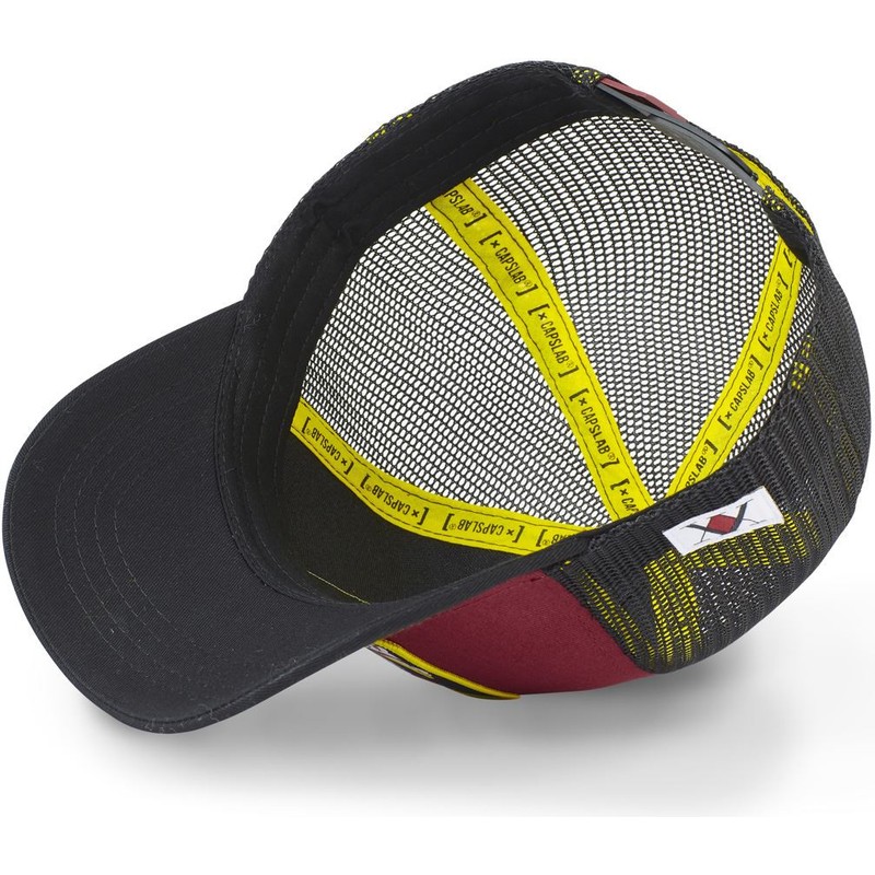 Capslab Hisoka Morow His1 Hunter X Hunter Red And Black Trucker Hat Caphunters Com