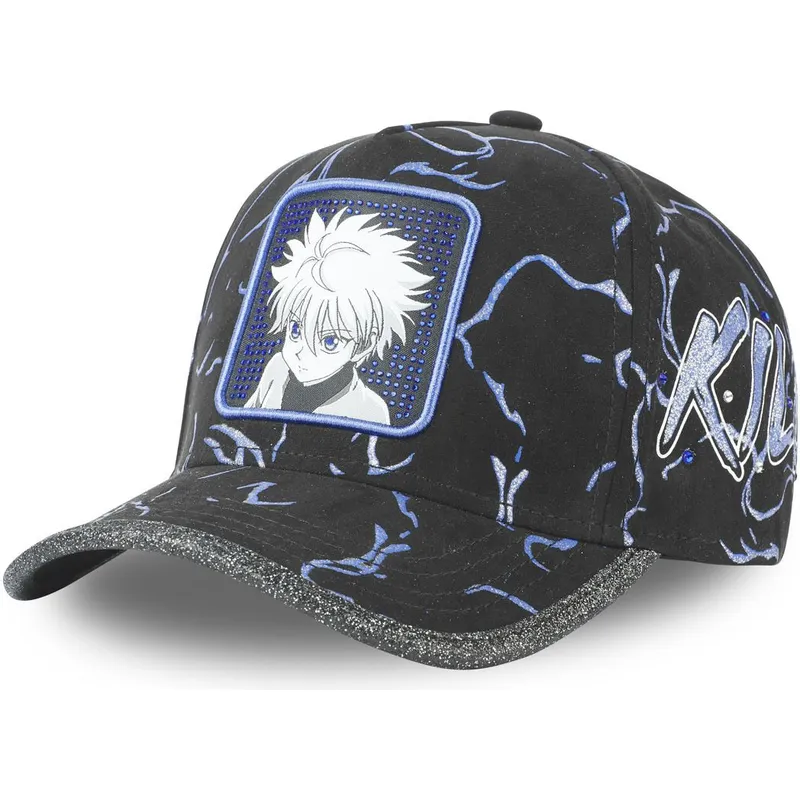 petten-gebogen-zwart-verstelbare-band-killua-zoldyck-hunter-x-hunter-van-capslab