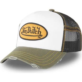 Cappellino trucker bianco, nero e verde SUM YEL di Von Dutch