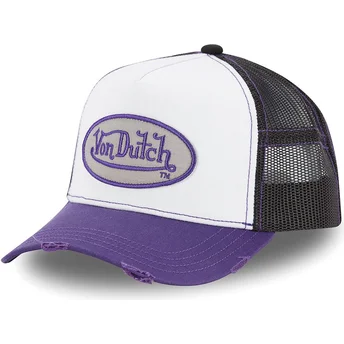 Vit, svart och lila trucker-keps SUM PUR från Von Dutch
