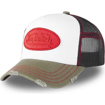 Cap gebogen white snapback van Von Dutch