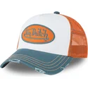 casquette-trucker-blanche-orange-et-bleue-sum-hun-von-dutch