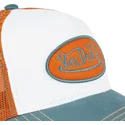 casquette-trucker-blanche-orange-et-bleue-sum-hun-von-dutch