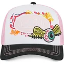 casquette-trucker-blanche-rose-et-noire-pat-pin-von-dutch