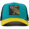 casquette-trucker-bleue-noire-et-jaune-iguane-far-out-iguana-party-the-farm-goorin-bros