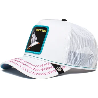 cappello-trucker-bianco-uccello-gabbiano-beach-bum-beach-bomber-the-farm-di-goorin-bros