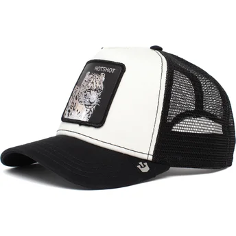 Casquette trucker blanche et noire léopard Hotshot The Farm Goorin Bros.