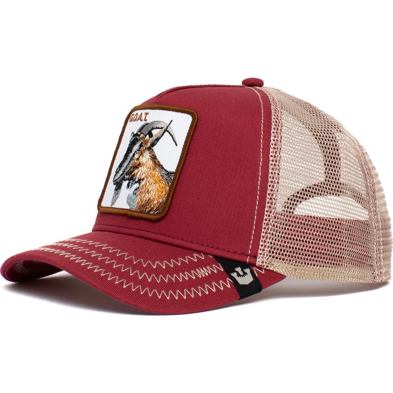 Gorra Trucker Roja Y Blanca Cabra G O A T The Goat The Farm De Goorin