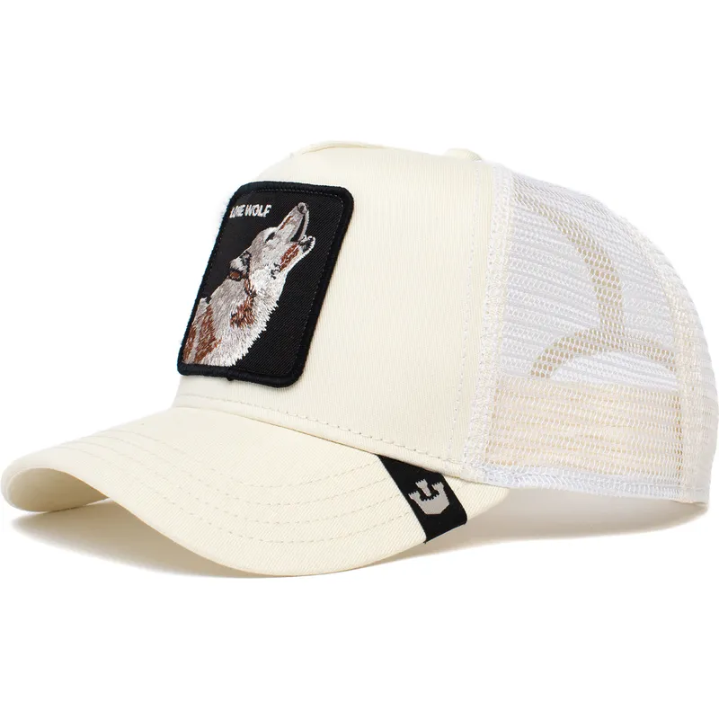 petten-gebogen-wit-snapback-the-lone-wolf-solitario-the-farm-van-goorin-bros