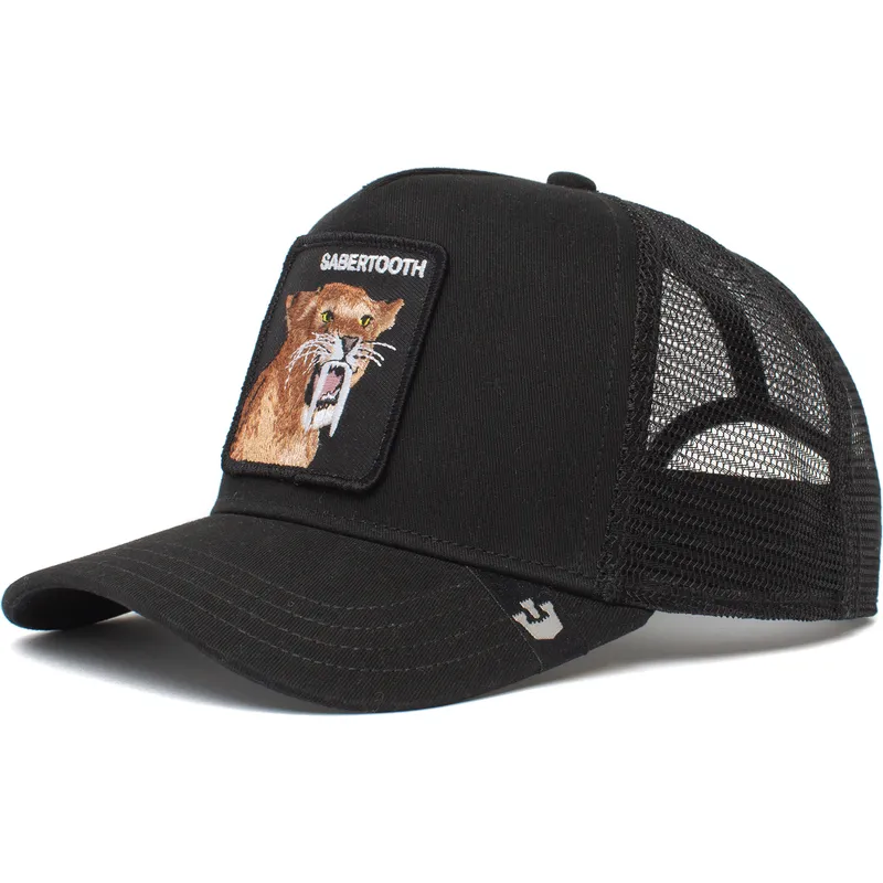 Goorin Bros. The Sabertooth Tiger The Farm Black Trucker Hat  display picture 2