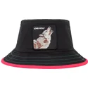 chapeau-seau-noir-et-rose-loup-lone-wolf-costa-lobo-the-farm-goorin-bros