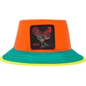 chapeau-seau-orange-bleu-et-jaune-coq-cock-gallo-de-la-playa-the-farm-goorin-bros