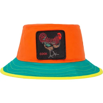 Chapeau seau orange, bleu et jaune coq Cock Gallo De La Playa The Farm Goorin Bros.