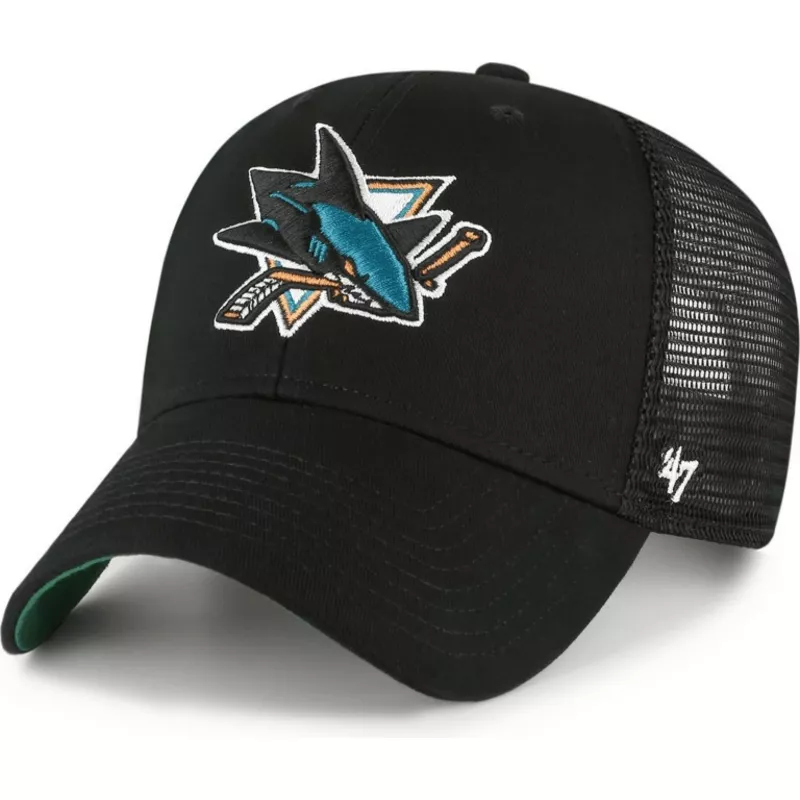 San Jose Sharks 47 Brand MVP Camo Branson NHL Trucker Cap