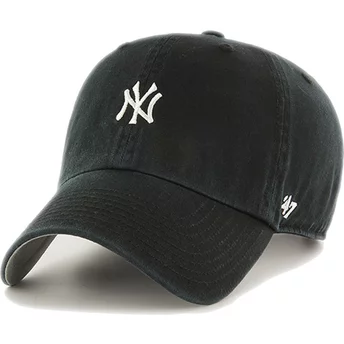 Gorra curva negra ajustable Clean Up Base Runner de New York Yankees MLB de 47 Brand