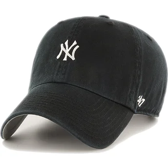 Schwarze verstellbare Curved Cap Clean Up Base Runner der New York Yankees MLB von 47 Brand