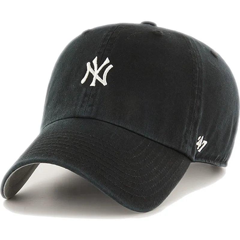 petten-gebogen-zwart-verstelbare-band-clean-up-base-runner-van-new-york-yankees-mlb-van-47-brand