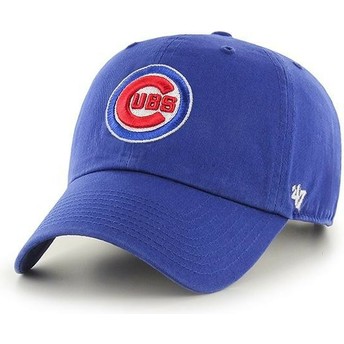 Gorra curva azul ajustable Clean Up de Chicago Cubs MLB de 47 Brand