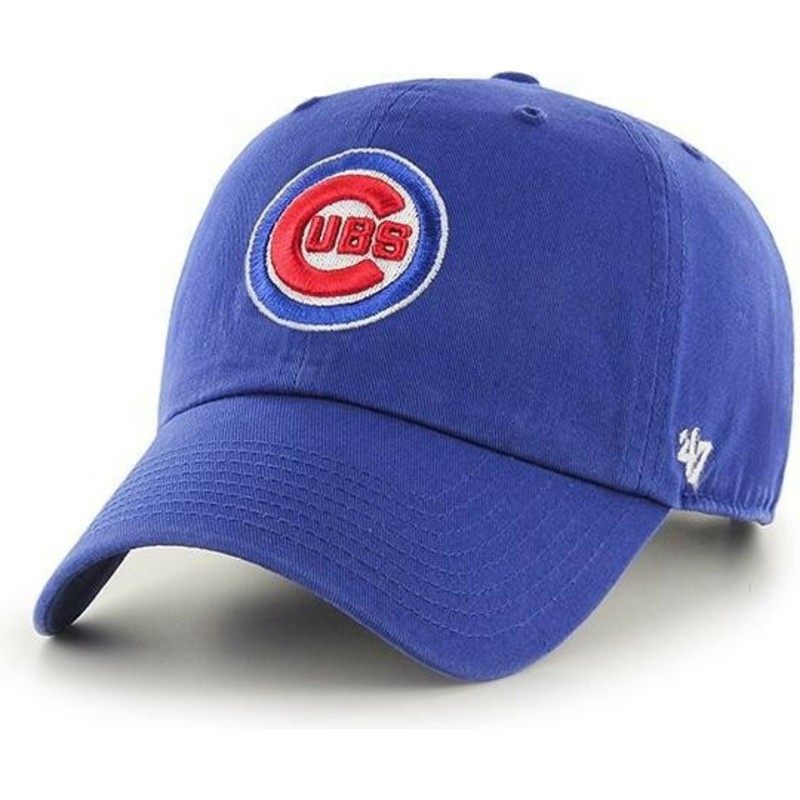 47-brand-curved-brim-clean-up-chicago-cubs-mlb-blue-adjustable-cap