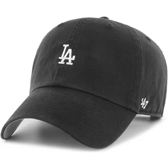 Gorra curva negra ajustable Clean Up Base Runner de Los Angeles Dodgers MLB de 47 Brand