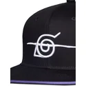 casquette-plate-noire-snapback-konoha-naruto-difuzed