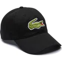 petten-gebogen-zwart-verstelbaar-contrast-strap-oversized-crocodile-van-lacoste