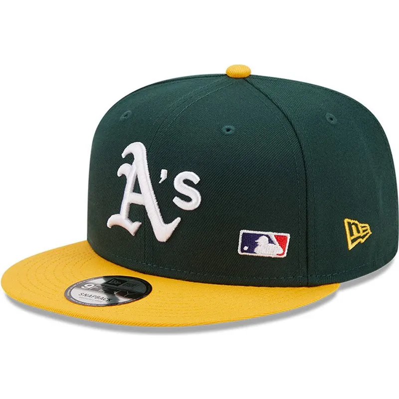 petten-plat-groen-snapback-9fifty-team-arch-van-oakland-athletics-mlb-van-new-era