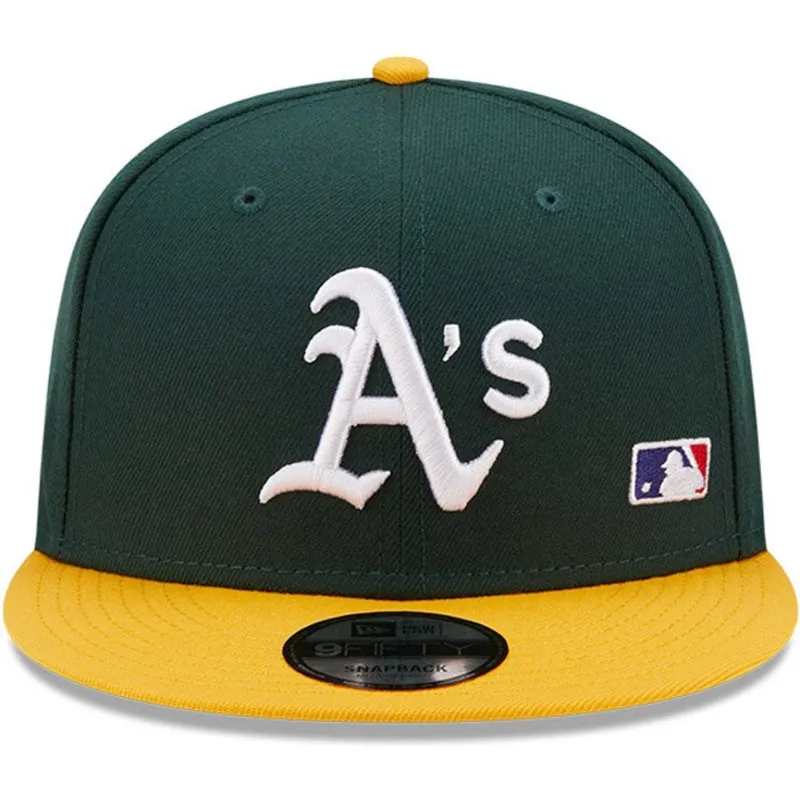petten-plat-groen-snapback-9fifty-team-arch-van-oakland-athletics-mlb-van-new-era