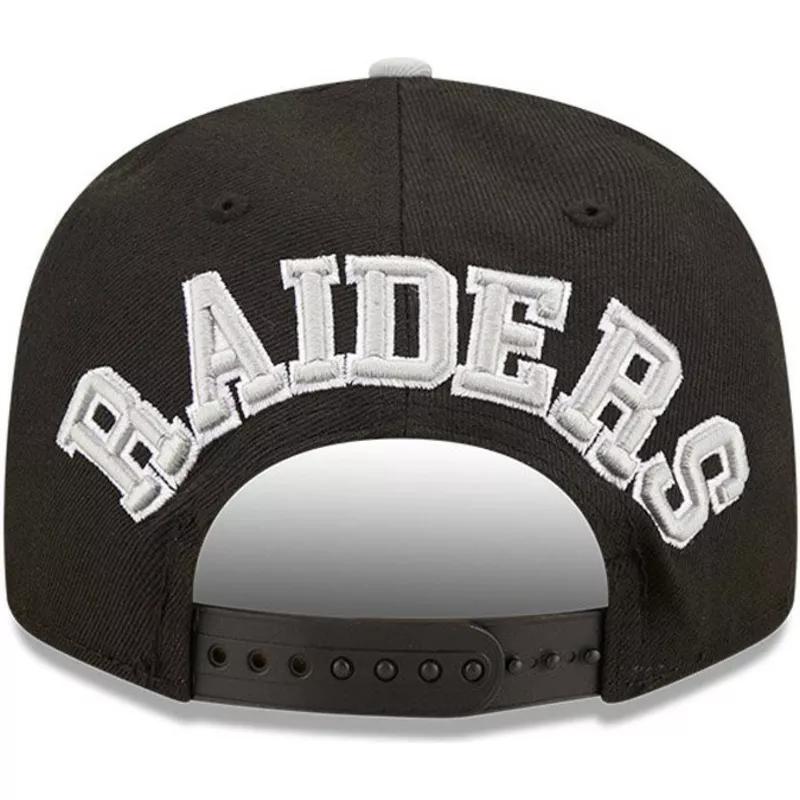 New Era Flat Brim 9FIFTY Team Arch Las Vegas Raiders NFL Black and Grey  Snapback Cap
