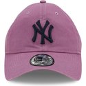 gorra-curva-violeta-ajustable-con-logo-negro-9twenty-essential-casual-classic-de-new-york-yankees-mlb-de-new-era