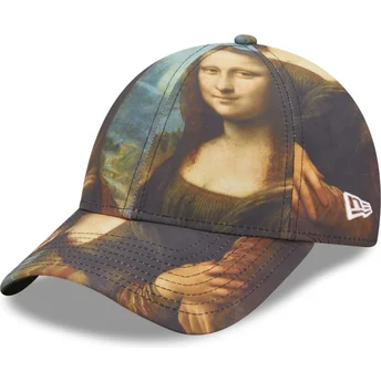 Casquette courbée multicolore ajustable 9FORTY Mona Lisa Le Louvre New Era