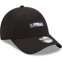 new-era-curved-brim-9forty-logo-marble-le-louvre-black-adjustable-cap
