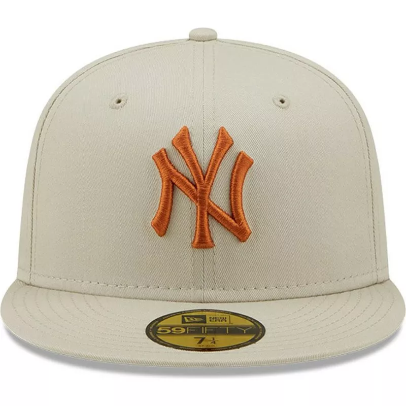 Gorra plana gris ajustada con logo marrón 59FIFTY League Essential de New  York Yankees MLB de New Era