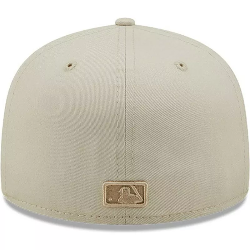 New Era Flat Brim Brown Logo 59FIFTY League Essential New York Yankees MLB  Grey Fitted Cap