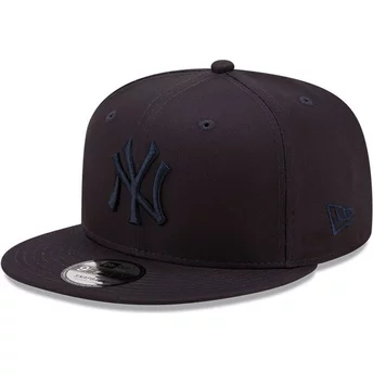 Gorra plana azul marino snapback con logo azul marino 9FIFTY League Essential de New York Yankees MLB de New Era