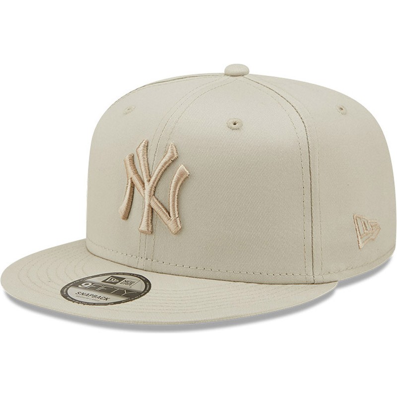 Casquette Plate Grise Snapback Avec Logo Grise 9FIFTY League Essential New York Yankees Mlb New Era