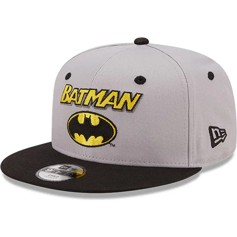 petten-plat-grijs-snapback-voor-kinderen-9fifty-character-van-batman-dc-comics-van-new-era petten-plat-grijs-snapback-voor-kinderen-9fifty-character-van-batman-dc-comics-van-new-era