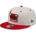 casquette-plate-blanche-et-rouge-snapback-9fifty-white-crown-chicago-bulls-nba-new-era