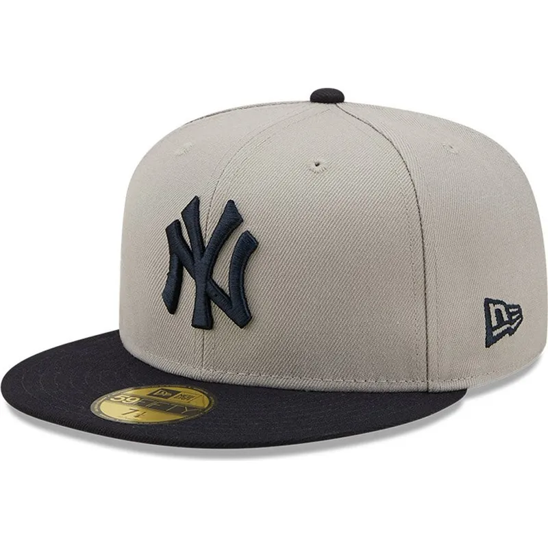 petten-plat-grijs-aangepast-59fifty-parche-lateral-van-new-york-yankees-mlb-van-new-era